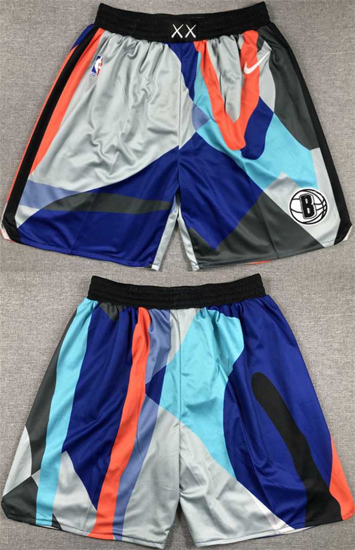 Men%27s Brooklyn Nets City Edition Shorts (Run Small)->nba shorts->NBA Jersey